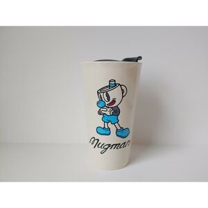 Just Funky Mugman coffee cup tea mug ceramic travel w/  lid